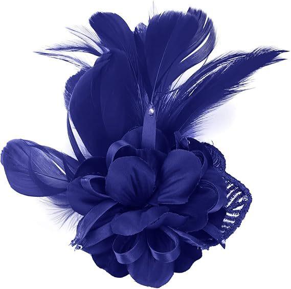 Popular bridal headgear creative feather hair accessories head flower stage party top hat elegant head flower headgear wholesale