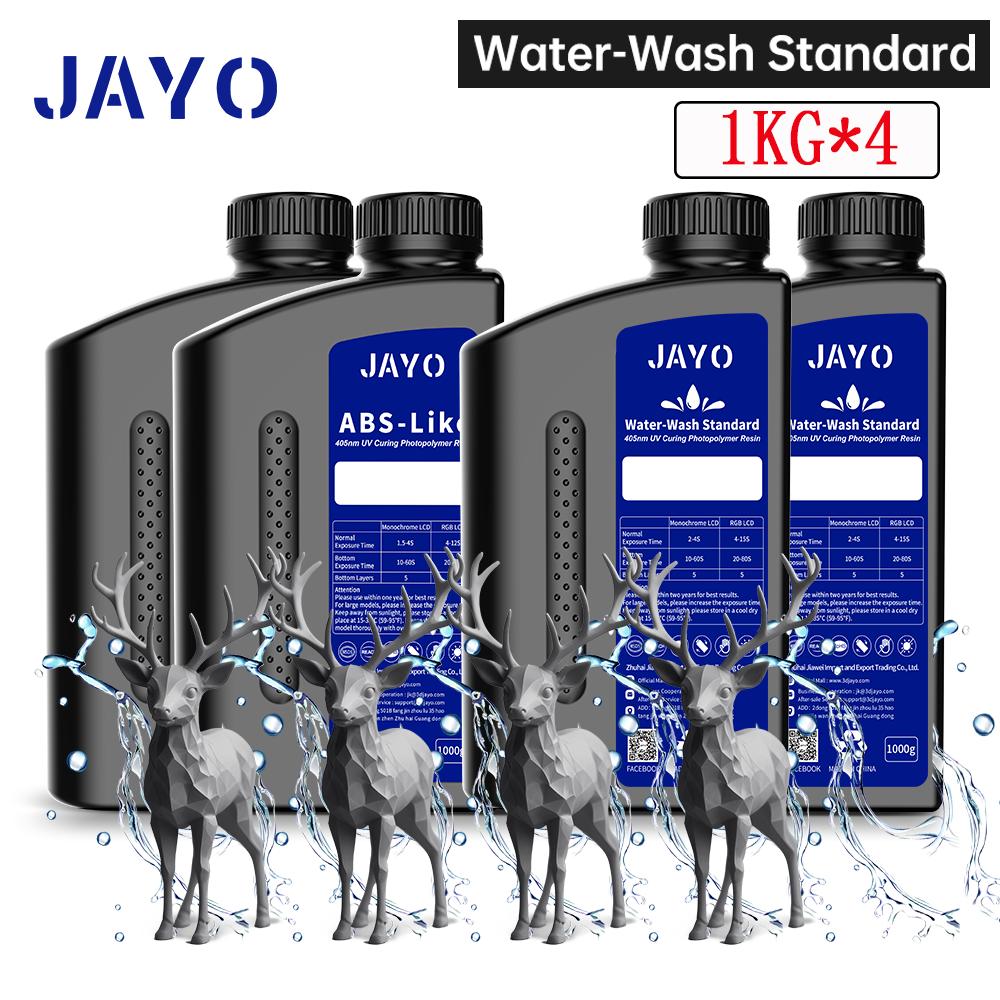 JAYO Water Washable Standard/ ABS Like Resin/ST PLUS 3D Printer Resin 405nm UV Standard Rapid Photopolymer Resin For LCD/DLP/SLA