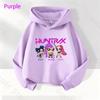 K-POP Devil Hunter Fashion Purple Children's Hoodie Super Comfortable Neutral Cartoon Hoodie