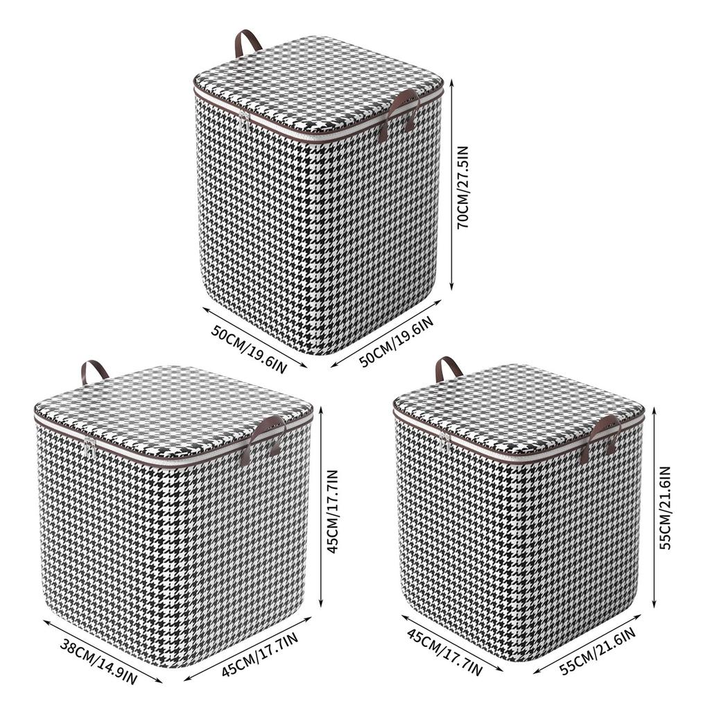 Zippered Non-Woven Fabric Storage Bag for Clothes Quilts Organizer Cotton Quilt Bag with Cover Wardrobe Storage Bag