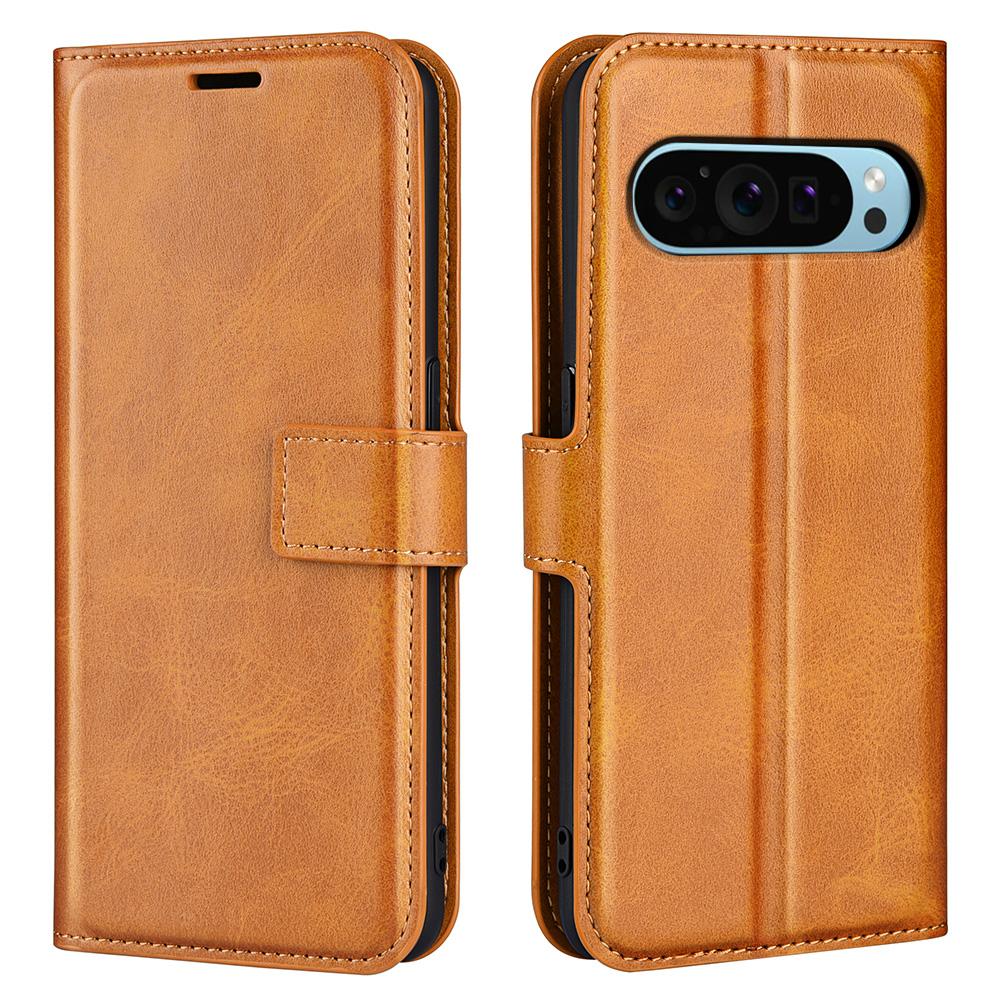 For Google Pixel 9/Pixel 9 Pro PU Leather Case Anti-Scratch Calf Texture Phone Protective Cover