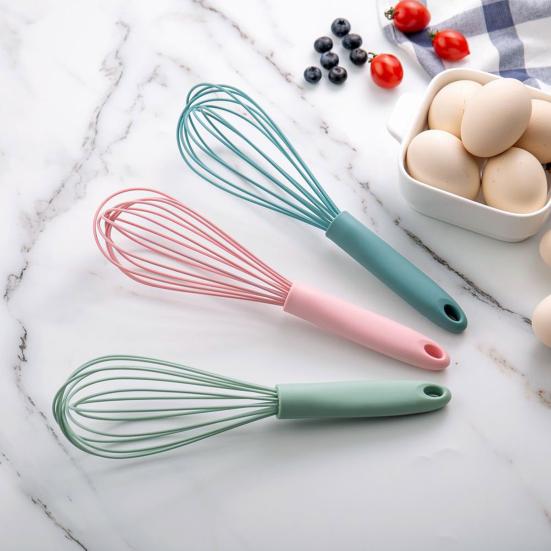 Egg Whisk Useful Hanging Hole Long Lasting Manual Silicone Cream Stirrer Milk Mixing Tool Kitchen Gadget