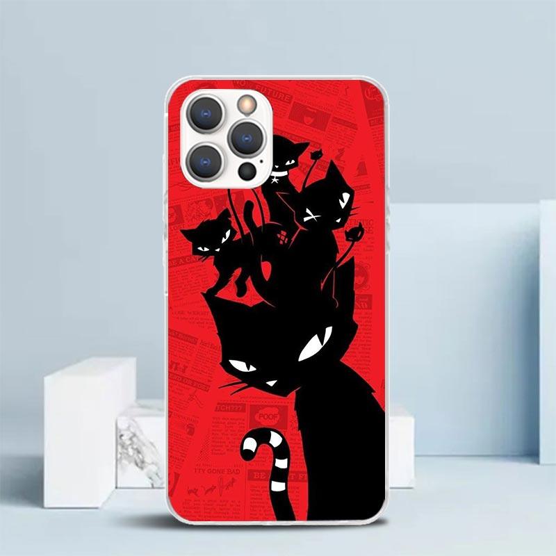 Comics Emily The Strange Soft Cover for iPhone 16 17 Air 15 14 Pro Max 16E Phone Case 13 Mini 12 11 7 SE 8 Print Pattern Fit Cas