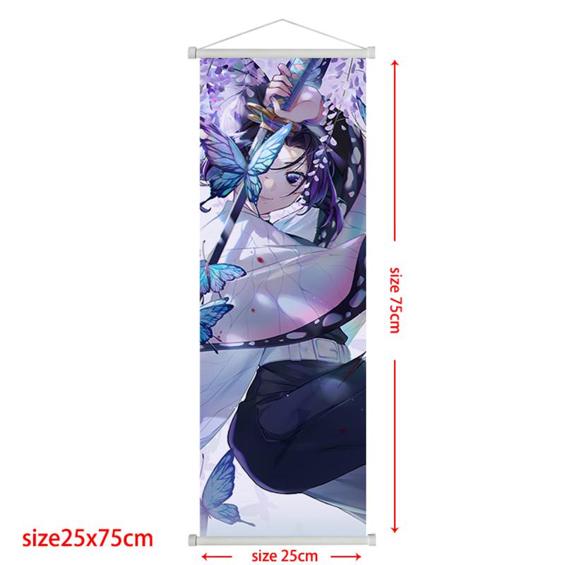 Demon Poster Rengoku Scroll Slayer Kyoujurou Home Decor Kamado Tanjirou Living Decoration Hanging Painting Kids Gift Posters