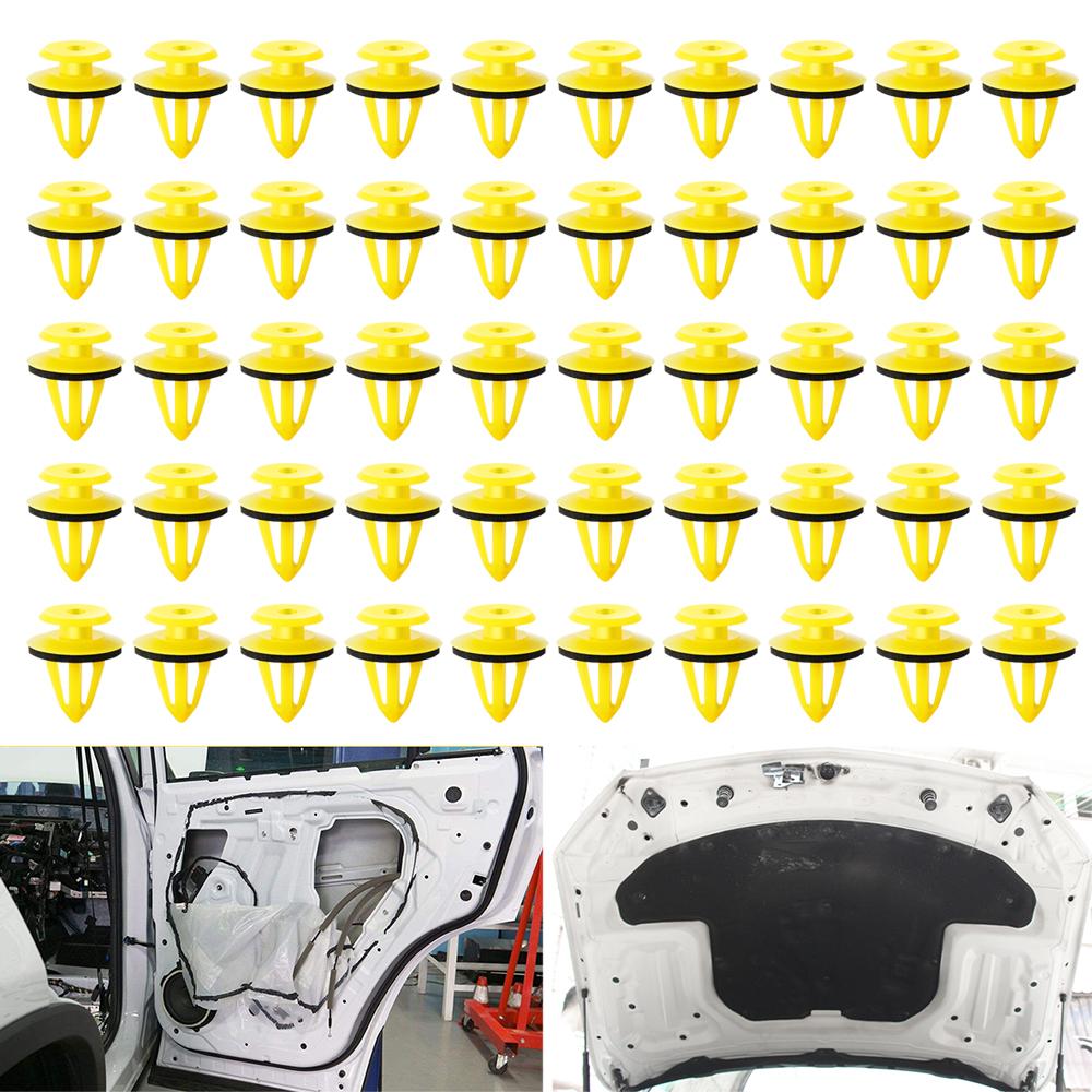 10 мм пластиковый автомобильный зажим с заклепками для Volkswagen VW Passat Tiguan T-Roc Golf Jetta Sharan Scirocco EOS T-Cross Bora