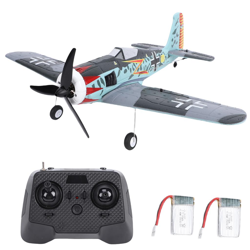 Stunt RC Airplane, 4 Channel EPP Foam Fighter Jet with Gyro and Brushless Motor, 2.4GHz Remote Control Plane for
