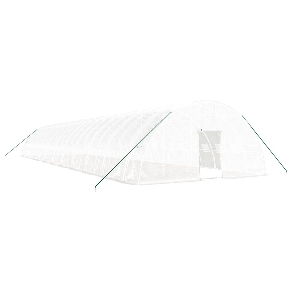 Greenhouse with Steel Frame White 132 m² 22 x 6 x 2.85 m
