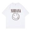 Классическая ретро хлопковая футболка группы Nirvana для мужчин и женщин, с коротким рукавом, летняя, в панк-стиле, однотонная, свободная, повседневная, дышащая футболка