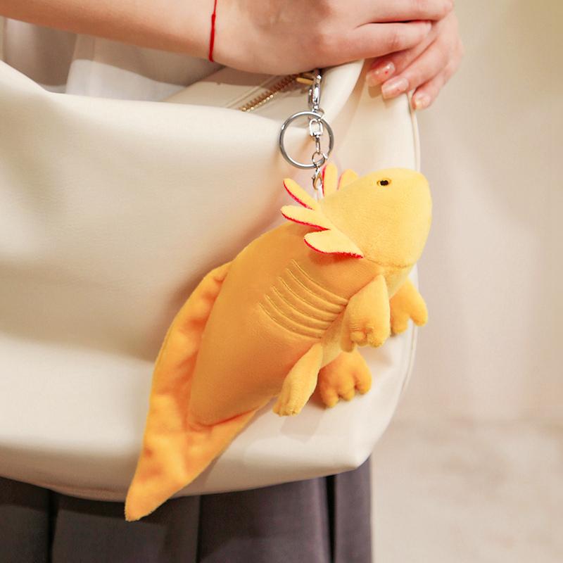 23-80cm Cute Soft Colorful Newt Plush Toy Kawaii Keychains Stuffed Cute Axolotl Salamander Fuzzy Plush Fish Appeasing Kids Gift