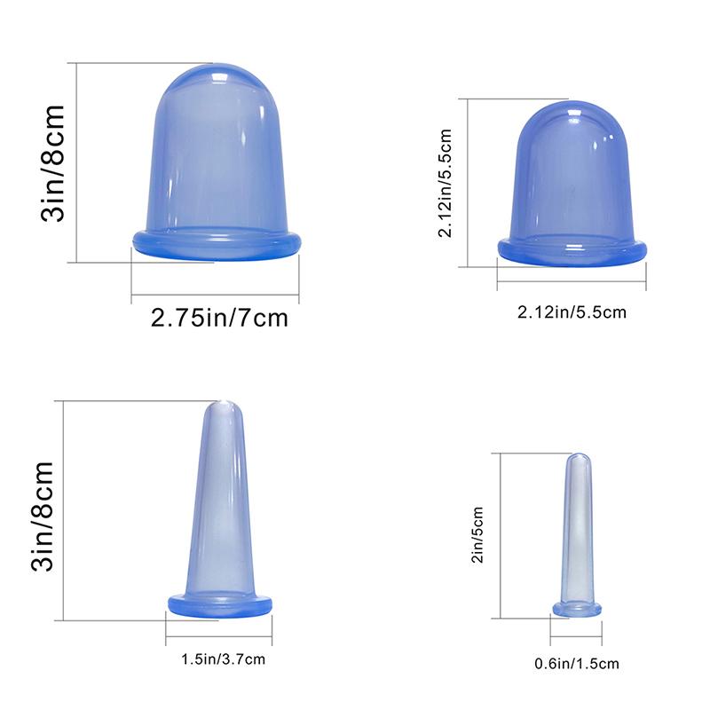 7шт силиконовые вакуумные массажные присоски для снятия боли в теле набор для баночной терапии