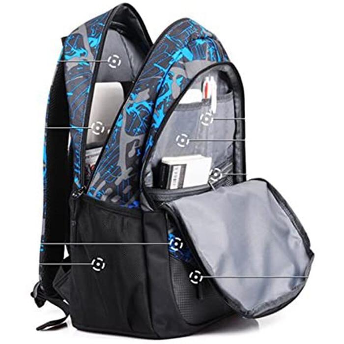 Multicolor Backpack Set with Pencil Case & Handbag, Large Capacity School Backpack for Students, Travel, Work
