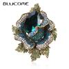 Vintage Mixcolor Flower Brooch Crystal with Pins Women's Brooch for Suit Bag Jewelry New Year Gifts