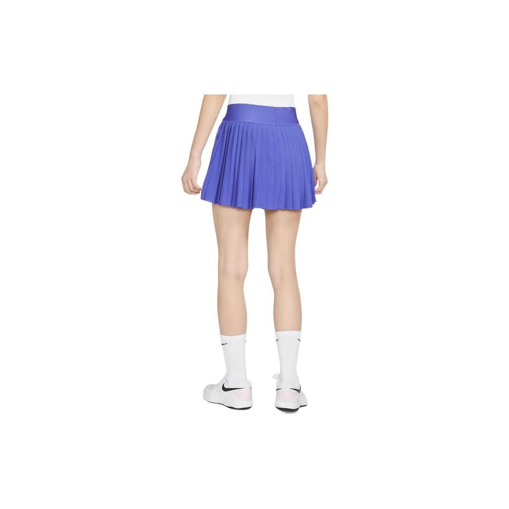 Nike Court Dri-FIT Advantage Solid Logo Stretch Tennis Skirt Women Bottoms Blue DR6850-430