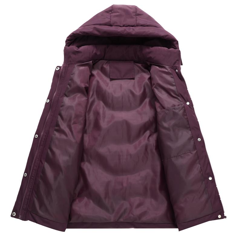 Middle-aged Woman Winter Coats Hooded Casual Plus Size Parkas Female Thick Warm Outerwears