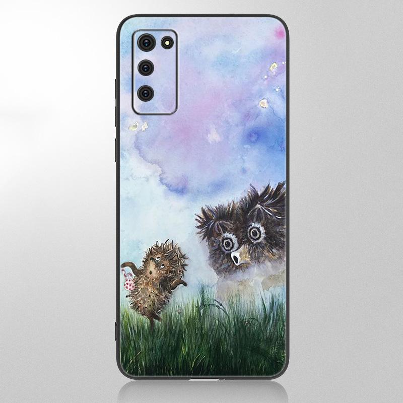 Чехол для телефона «Ежик в тумане» для Samsung Galaxy A12 A02S A22 A32 A52 A72 A71 A51 A41 A31 A21 A11 A50 A70 A10S A20S, черный чехол