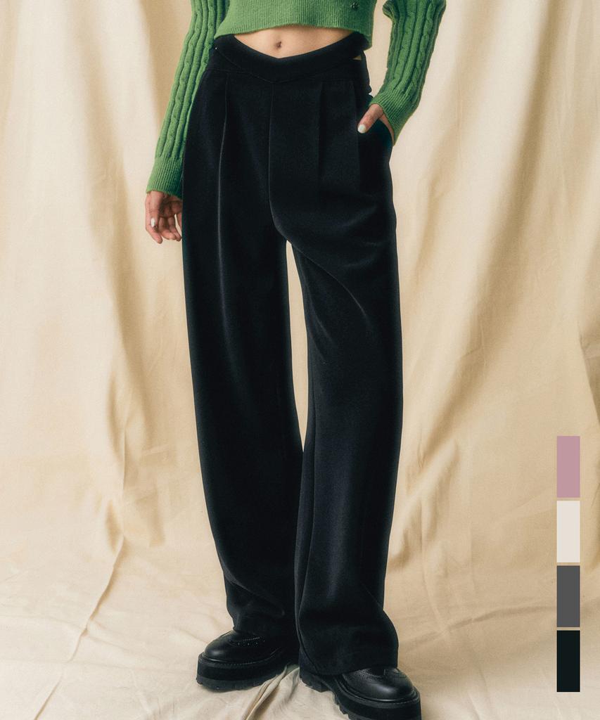 AVANDRESS X-Line Wide Slacks - 4Col
