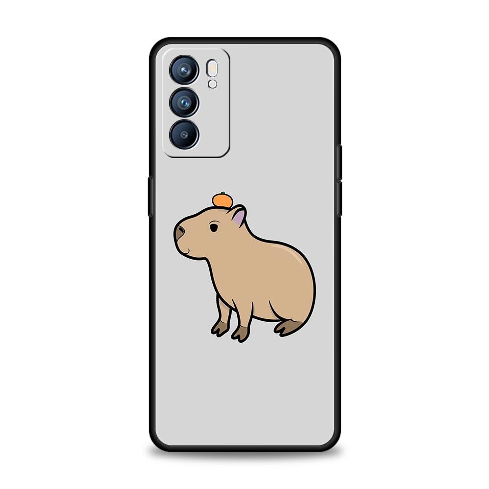 Чехол для телефона Capybara с изображением мультфильма для Oppo Find X6 Pro X5 A54 A53 A52 A9 A15 A95 A17 A16 A76 A74 A57 A31 A3s Reno8 Reno6 Pro 5G Cover