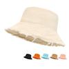 Cotton Basin Hat Solid Color Denim Fisherman Hat Women's Summer Sun Hat