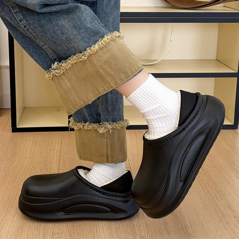 Men And Women Wear Plush Cotton Shoes For Winter All-inclusive Heel Waterproof