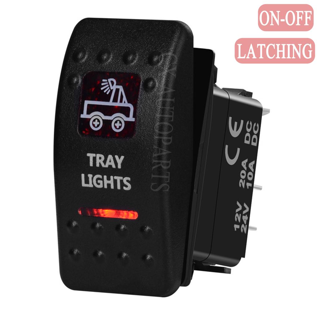 Waterproof Red LED Rocker Switch 12V 24V OFF Road Light ON OFF / ON OFF ON 3 Position Toggle for NARVA Carling ARB Style 4x4 Battery Switches5