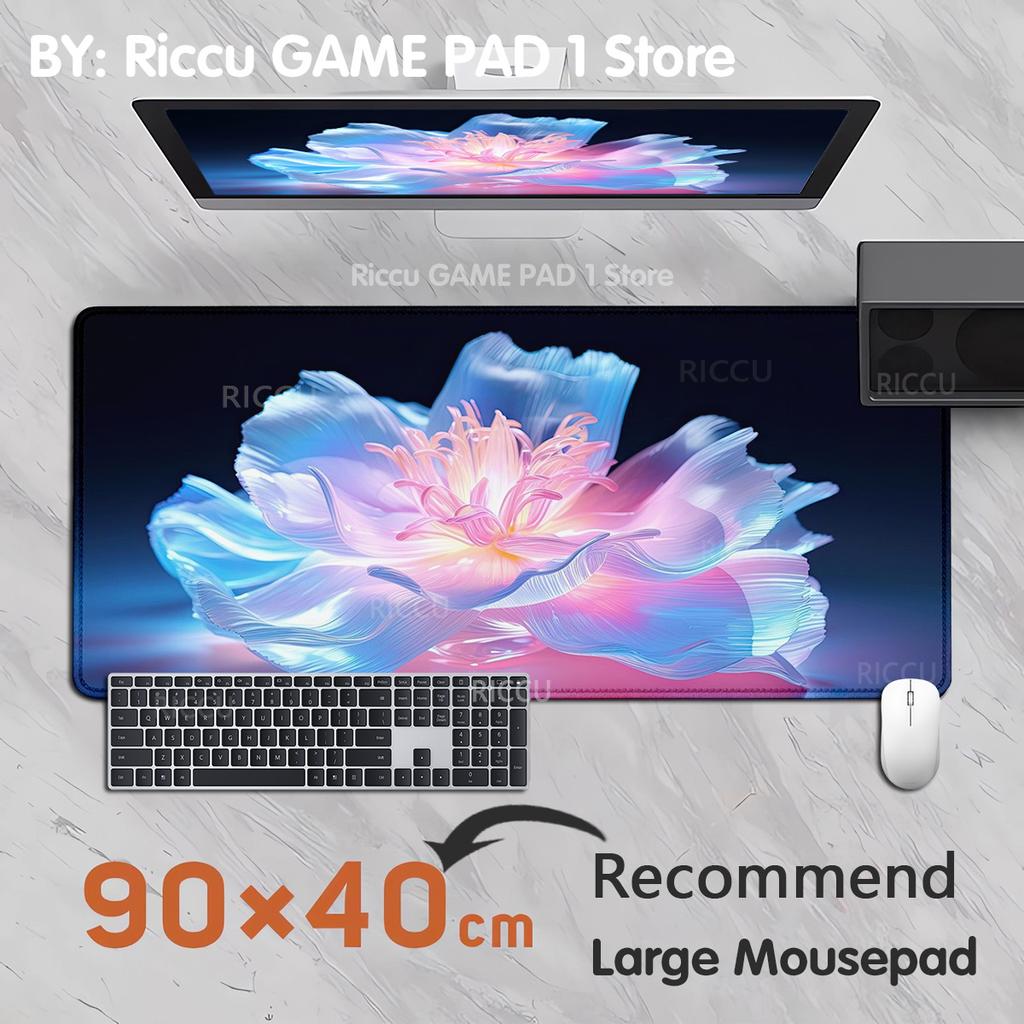 PC peripherals Anime vivid glass flower Mouse pad Desk XXL 400x800x2mm Gamer Keyboard Laptop Carpet Esports Non-slip rubber mat