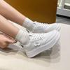 Fashion Panda White Shoes Women's All-Match Spring and Autumn New Platform Casual Sports Skate Shoes