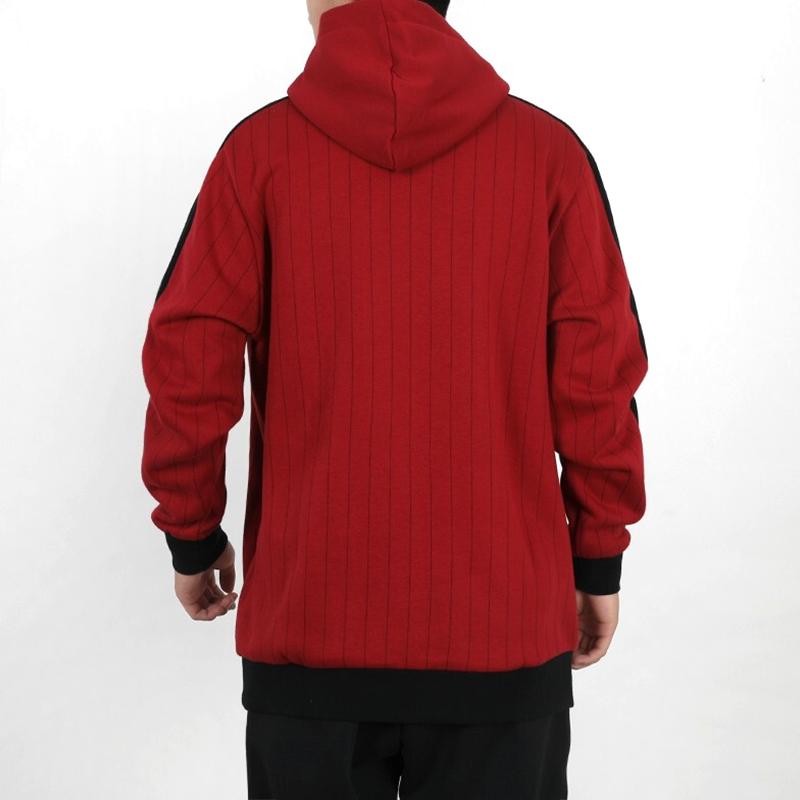 Puma Pinstripe Fleece-Lined Casual Hoodie Men Hoodie Red 530179-50