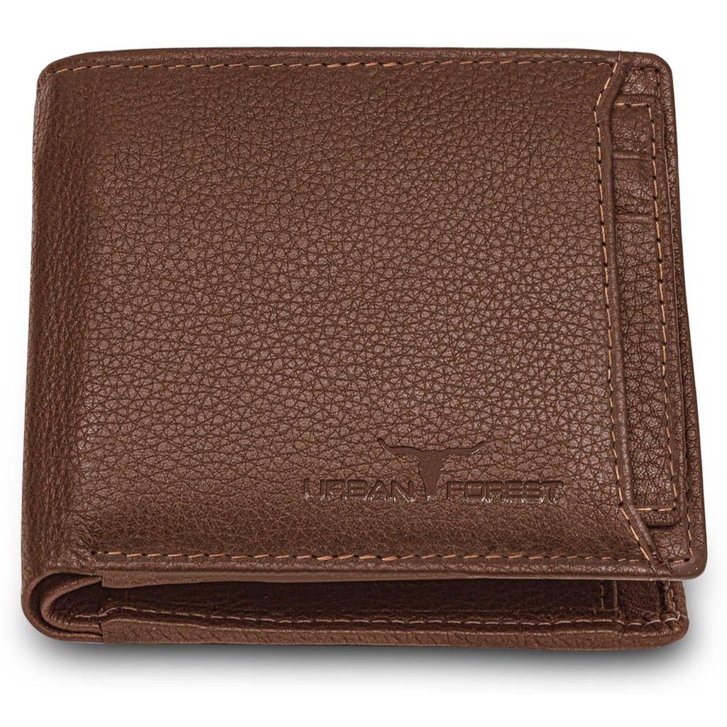New Men Casual Genuine Leather RFID Wallet - Regular Size (6 Card Slots)