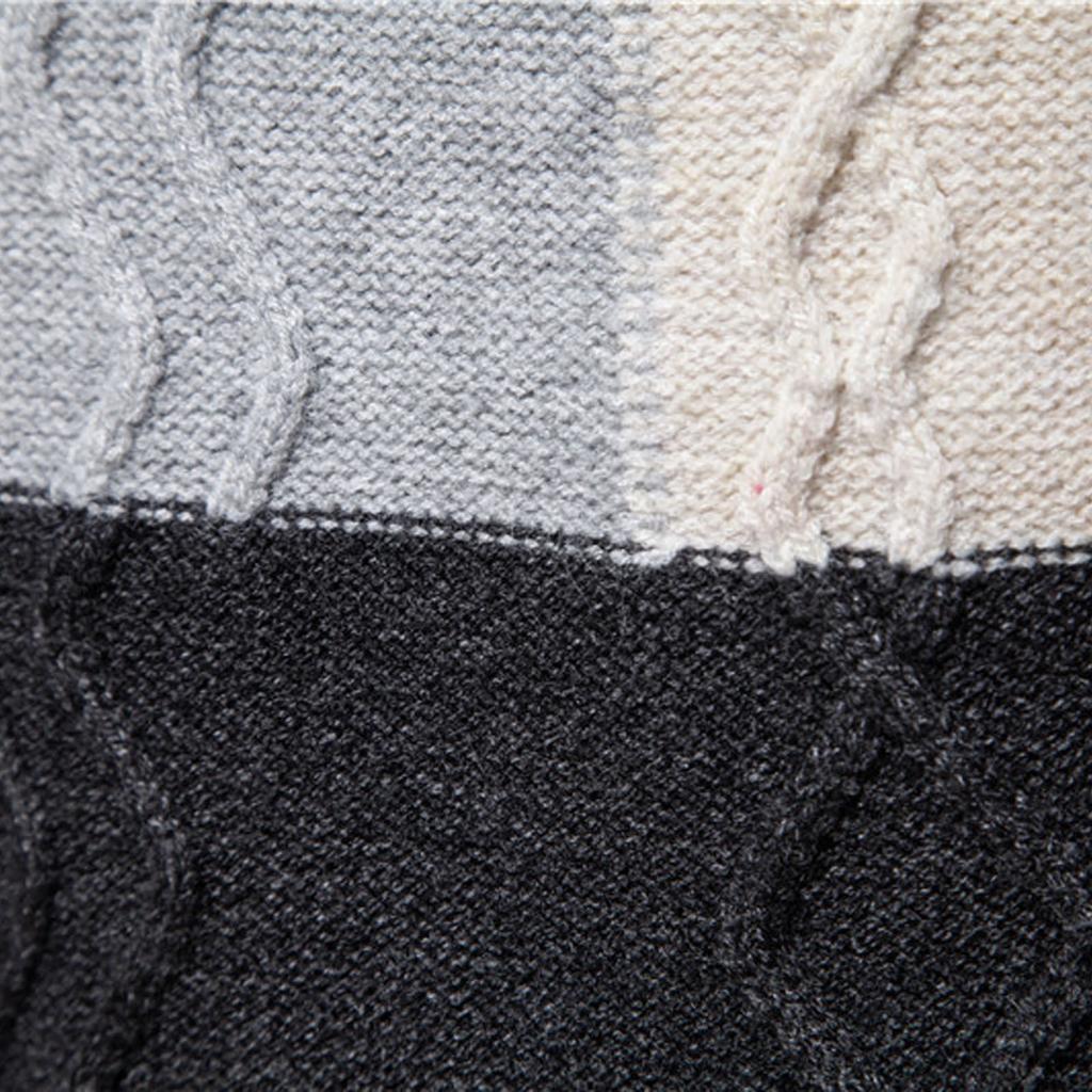 Мода для отдыха с длинным рукавом Slim Fit вязаный свитер пуловер свитер