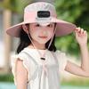 Широкополая шляпа от солнца с солнечным вентилятором, дышащая сетчатая шляпа с вентилятором на солнечной батарее, детская солнцезащитная шляпа