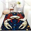 Fantasy Starry Sky Crab Print Cartoon Carpet Kids Play Rug for Playroom, Soft Non-Slip Kids Rug Carpet for Boy Girl Bedroom Gift