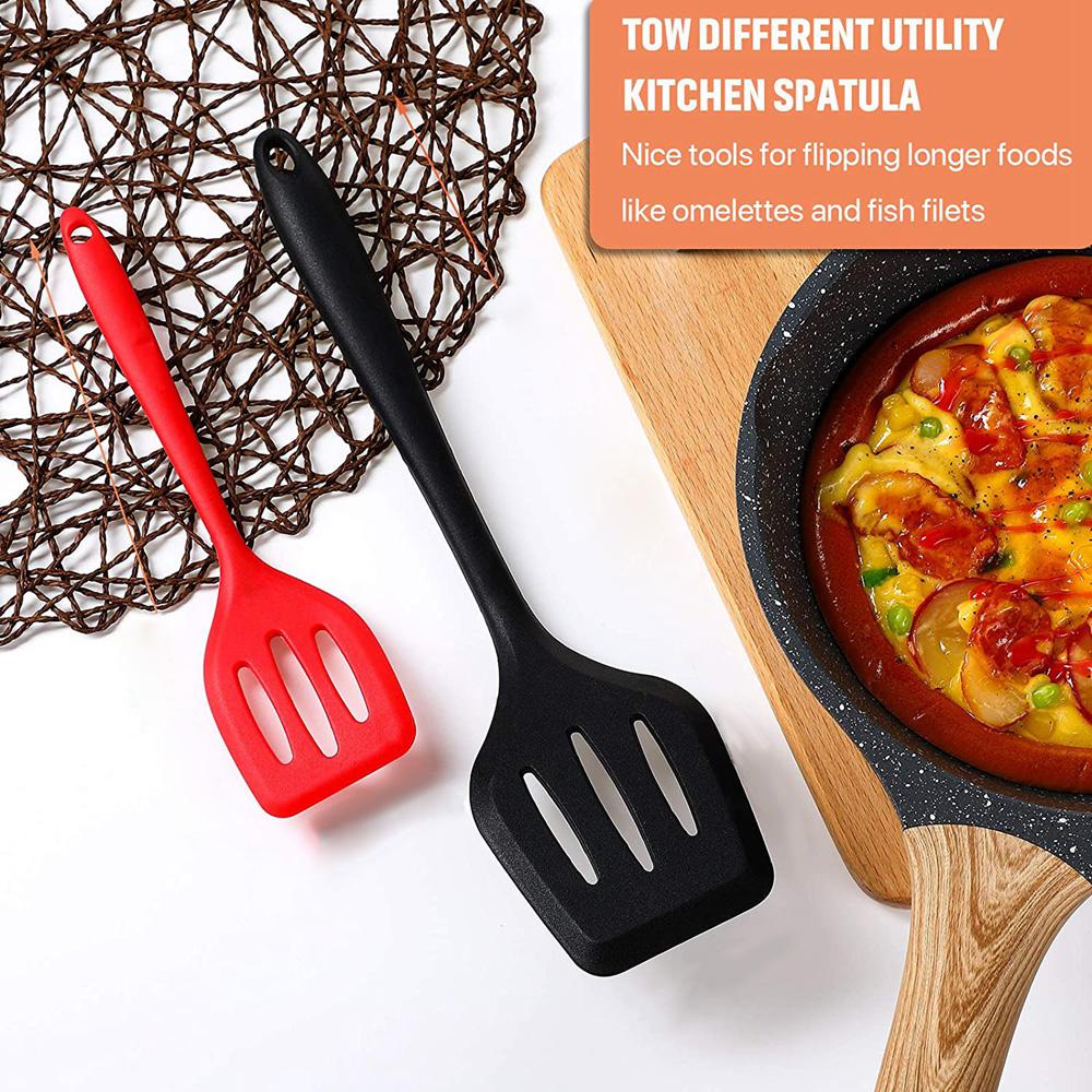 Not deformed Frying Fish Kitchen Utensil Silicone Slotted Turner Cooking Tool Shovel Spatula