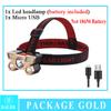 5 LED USB Rechargeable Headlamp 18650 Built In Battery Headlight Portable Head Flashlight Working Light Fishing Camping Lantern