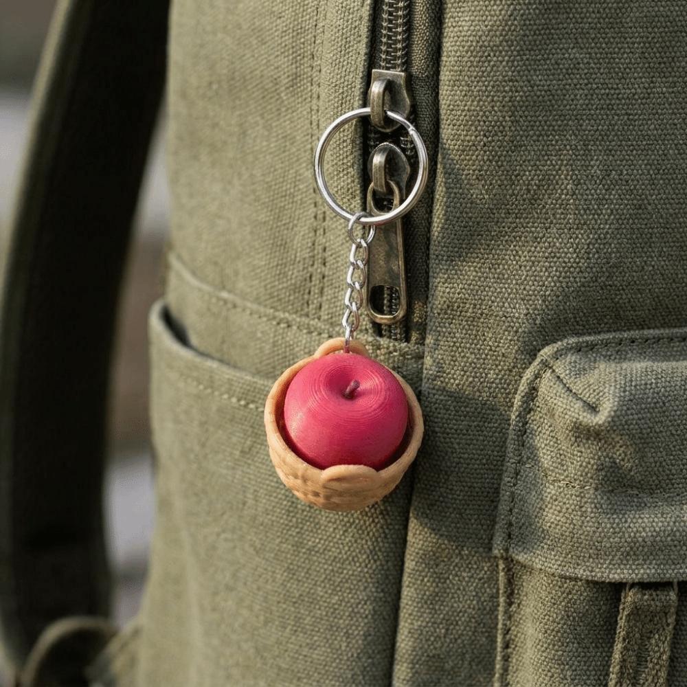 Fingertip Button Clicker Keychain Mini Funny Fidget Toy 3D Printed Key Chain Kids Birthday Party