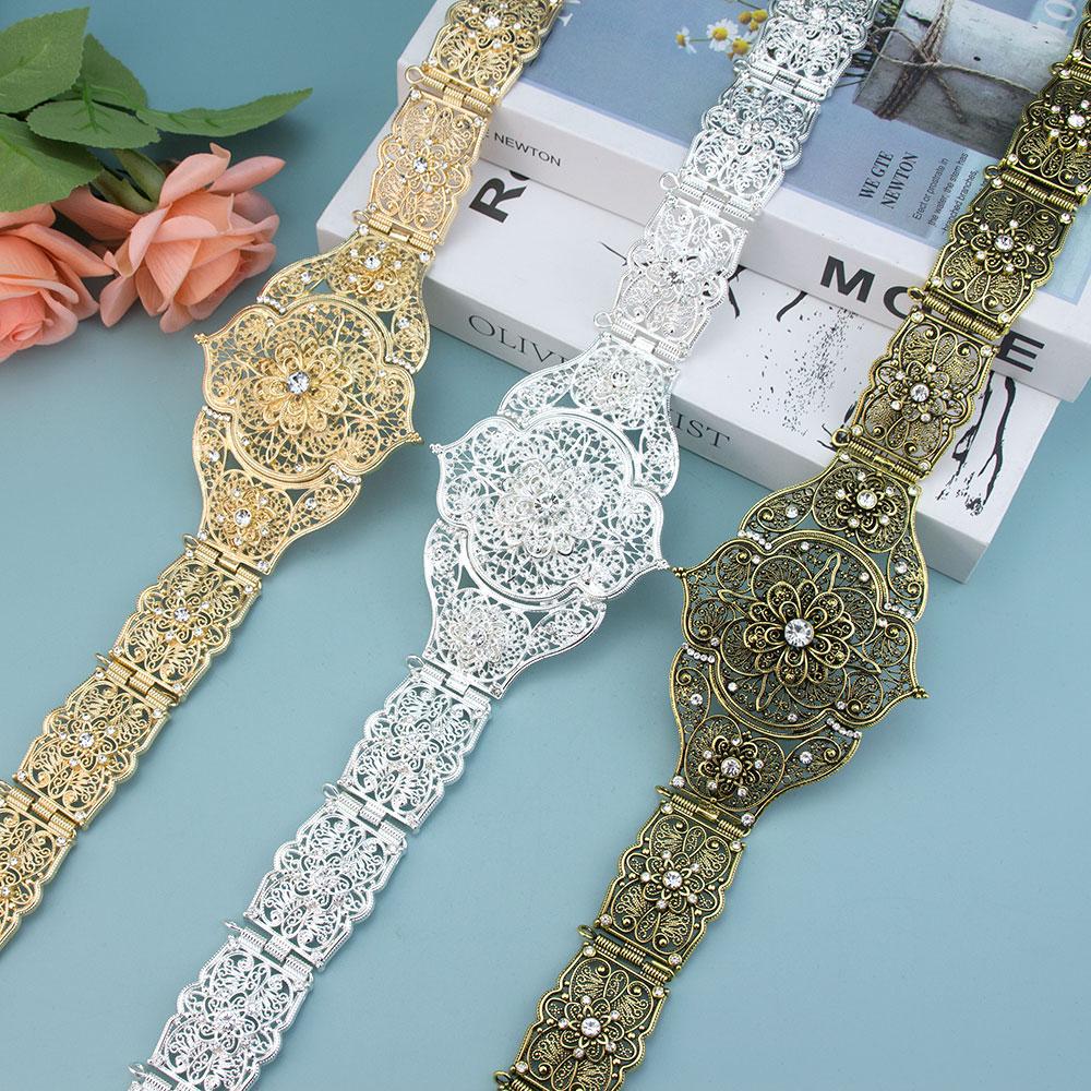 Poyasa темно-золотой цвет кавказский женский пояс свадебные украшения традиционный арабский кафтан халат цепочка на талию регулируемая длина