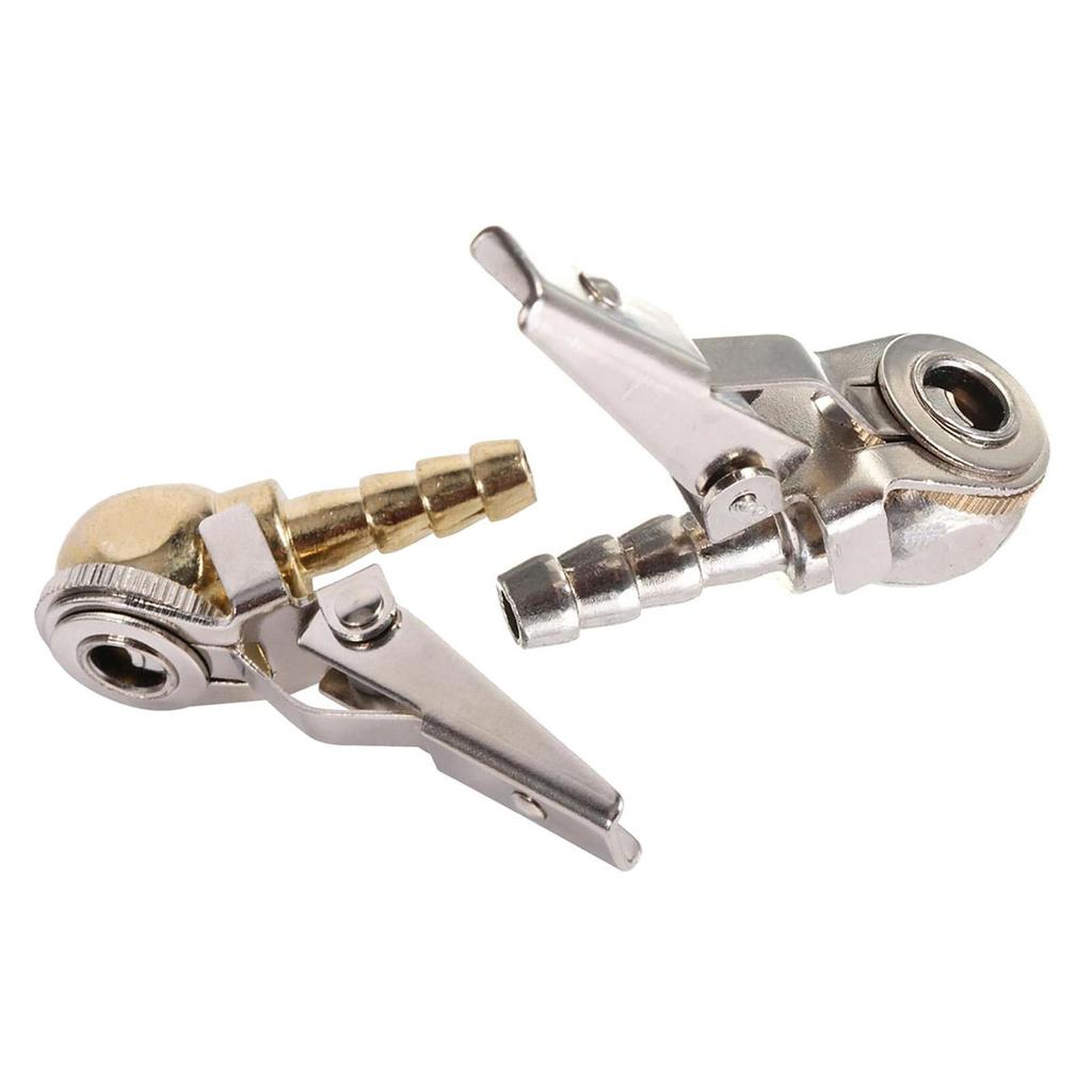 Air Chuck with Clip for Tire Inflator Zinc Alloy Professional Quick Inflate Valve Adapter for Bicycle Auto Motorcycle Truck