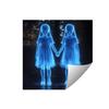 Halloween Wall Sticker Self Adhesive Scary Twins Sticker Spooky Movie Window Sticker