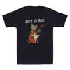 Rock and Roll Guitar Cat Tshirt Funny Cat Playing Guitar Graphic Vintage Mens TShirt Men Summer Crewneck Cotton Short Sleeve