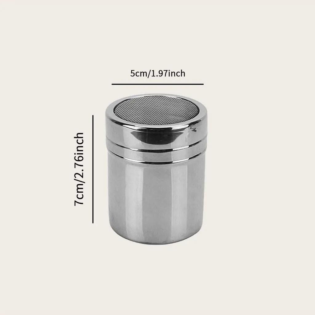 1/2/3pcs-Silver Stainless Steel Mesh Tube Type Salt Shaker Spice Jar Salt Sugar Pepper Shaker Box Cocoa Icing Powder