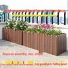 Tangyu Carbonized Solid Wood Rectangular Planter Box