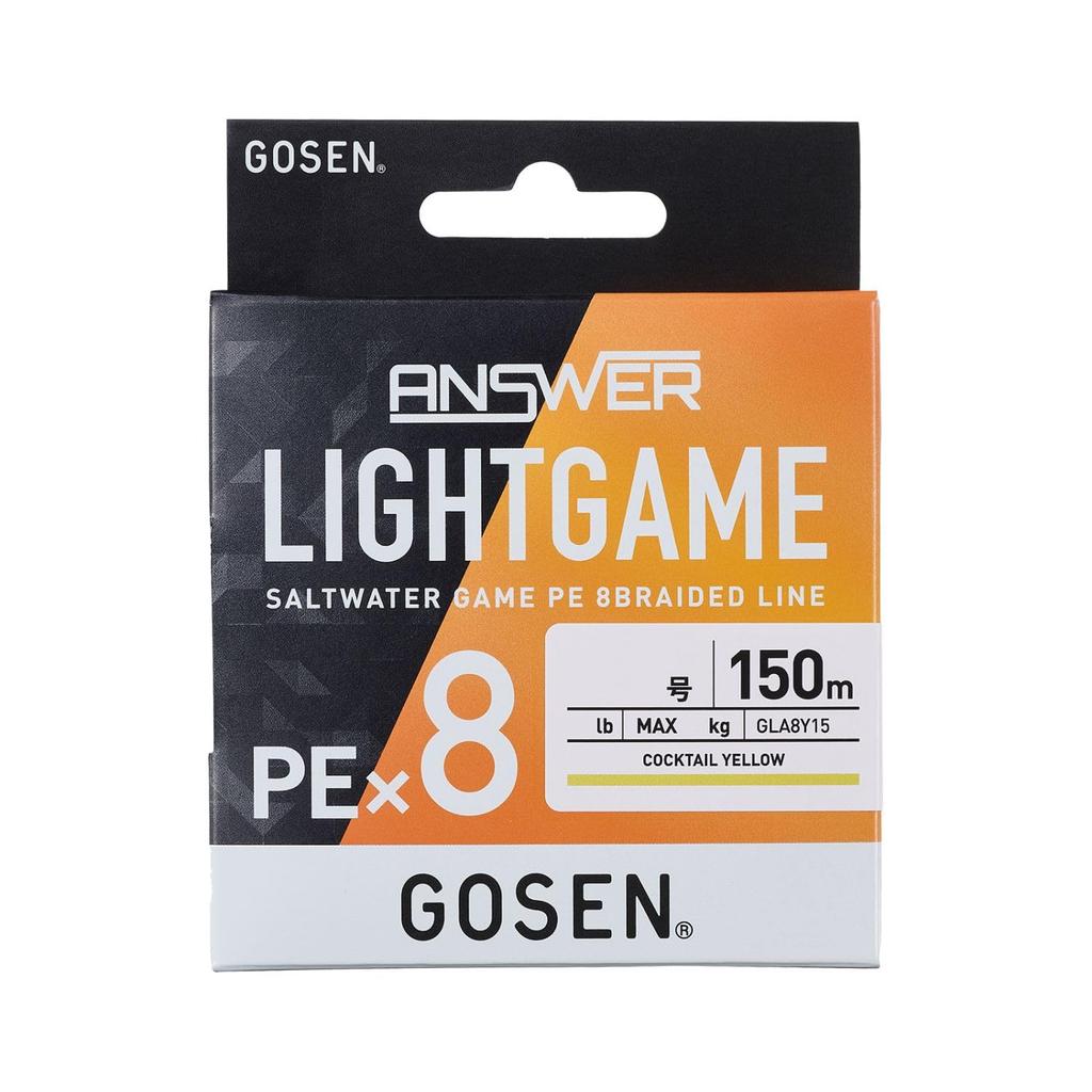 Gosen Answer Light Game PE x 8 150м Коктейльно-желтый 0.3 (8 фунтов)