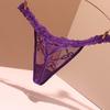 Women's Sexy Low-Waist Lace Thong - Mesh Breathable Solid Color