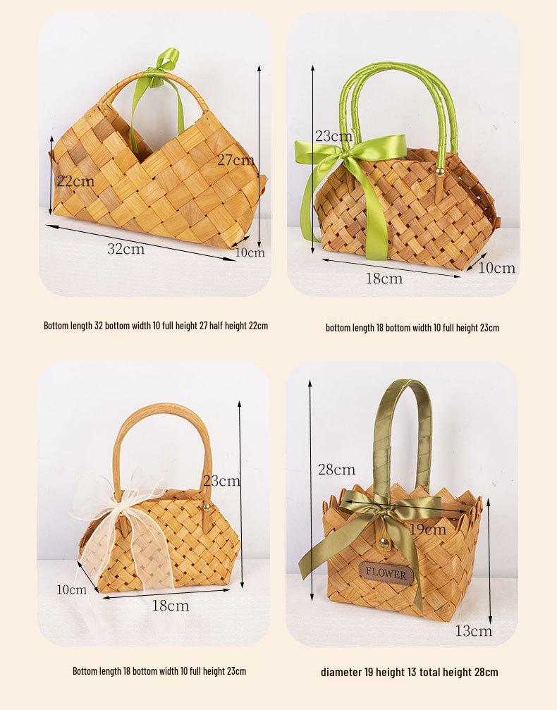 Плетеная вручную ротанговая корзина для цветов: Хранение и украшение гостиной и спальни