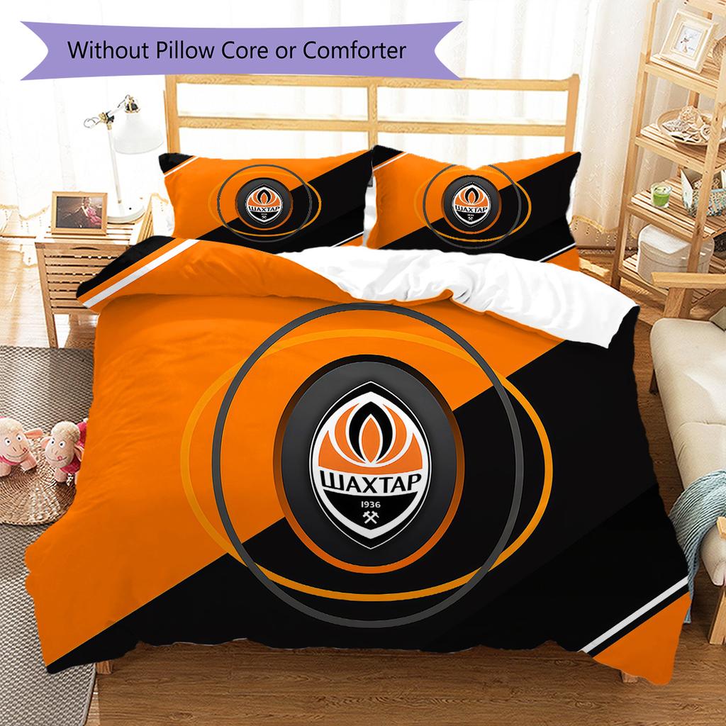 FC Shakhtar Donetsk RugPattern Bedding Quilt Set Quilt Cover Pillowcase Home Decoration Birthday Gift (1 * duvet cover + 2 * pillowcase, without core)