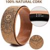 Haskoss Yoga Yoga Cork Yoga Wheel with Wood Grain Effect and Mandala Print for Yoga Poses and Backbend Dharma Yoga Prop Wheel Wheel, Block,