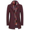 Autumn and Winter Woolen Men's Coat Fashion Korean Version of Woolen Men's Coat Scarf To Keep Out The Cold