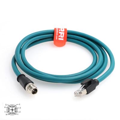 DRRI M12 на RJ45 Гигабитный Ethernet Интерфейс Cat 7e Экранированный Кабель для Cognex 262 Камеры Сканер Штрих-кодов X-Coded 8-Полюсный