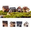 1/4Pcs Micro Landscape Miniature Village Stone House DIY Garden Ornament Decor