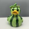 Fruit Duck Figurine Watermelon Dragon Fruit Cartoon Duck Resin Animal Statue Sculpture Home Office Decoration Ornament