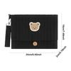 Cute Bear Embroidery Diaper Clutch Bag Foldable Quilted Diaper Pouch Multiple Pockets with Wipes Pocket Travel Essential for Mom